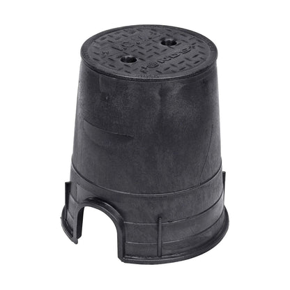 NDS Standard Valve Box Round 6 in. Black Box/Black Lid Overlapping ICV