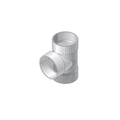 4P01  -NDS PVC S&D Tee HUB x HUB x HUB White 4 in.