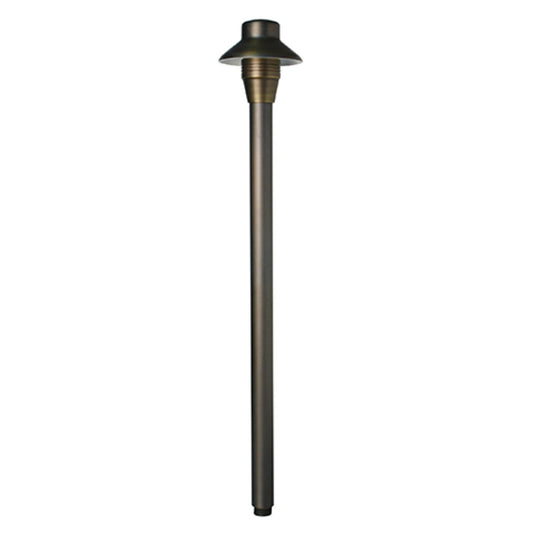 Unique L4-12-L27  4 in.Lancer Path Light Brass Housing Weathered Brass Finish 2W 2700K LED