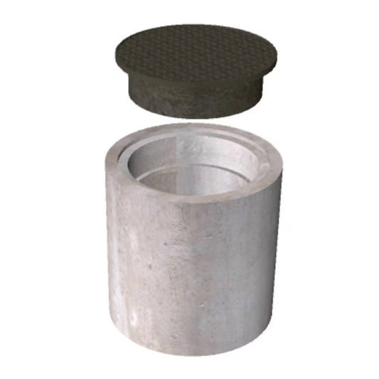 Christy Valve Box Lid Round 11 in. Drop-in Black Cast Iron w/Bolt Traffic Rated For G05 Box
