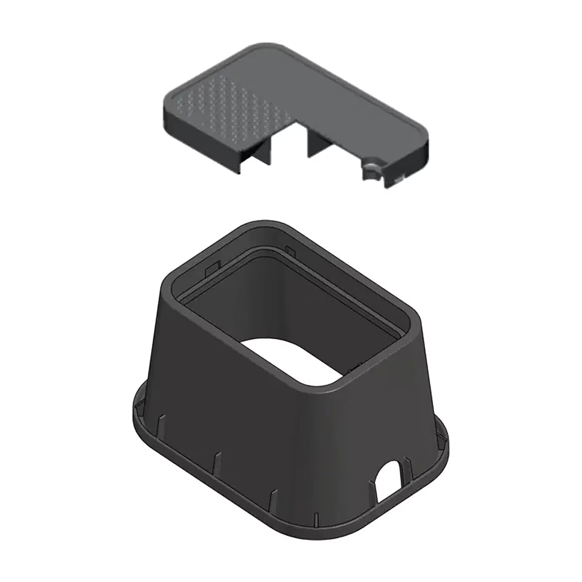 Oldcastle Carson 1419 Valve Box Lid Black 15-1/4 in. x 10-1/8 in. x 2 in.