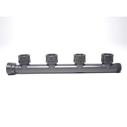 Dura Quad Port Manifold Tee 1 in. Swivel x MIPT x 4-Swivel with O-Ring