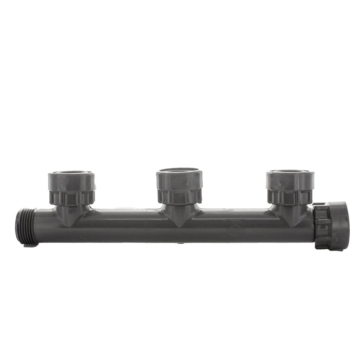 Dura Quad Port Manifold Tee 1 in. Swivel x MIPT x 4-Swivel with O-Ring