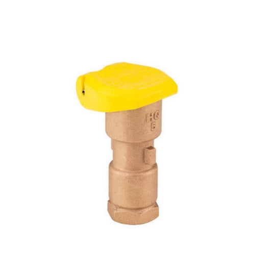 Hunter Quick Coupling Valve 1 in. FIPT Inlet 1 pc. Body 2-Slots w/ Yellow Rubber Cover