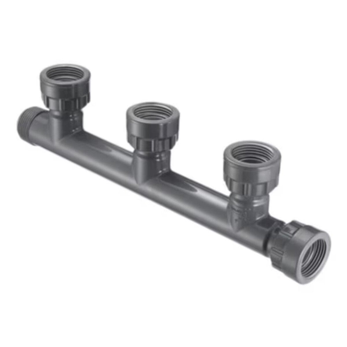 Spears 3-Port Manifold Tee 1 in. Swivel x MIPT x 3-Swivel with O-Ring