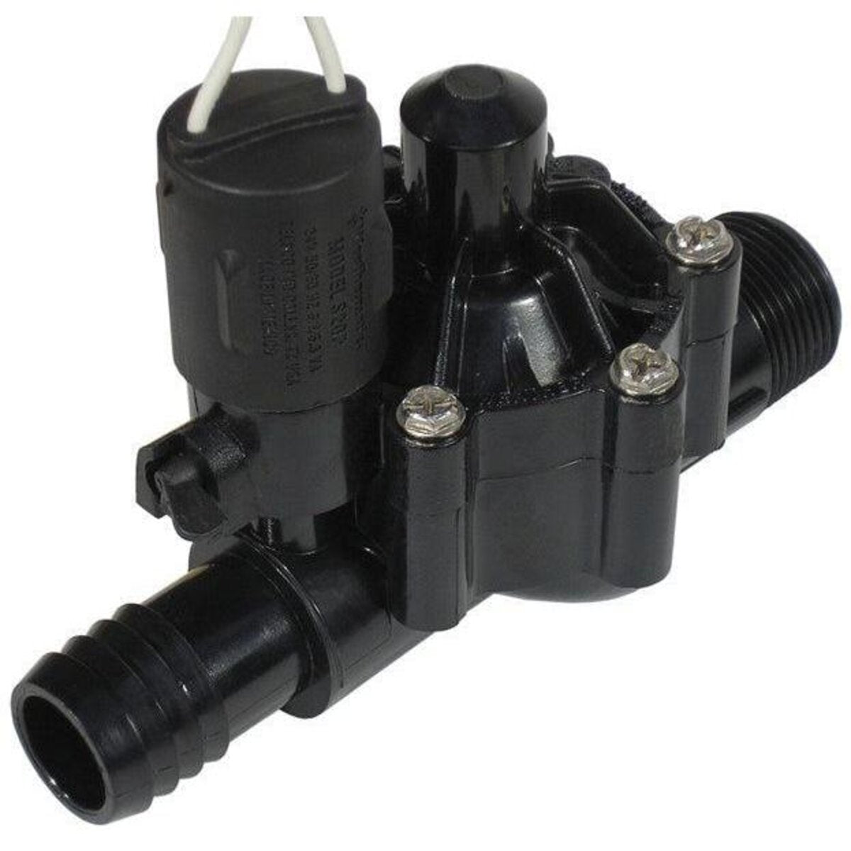 Weathermatic Globe Valve Nitro Plastic 1 in. MIPT x Barb