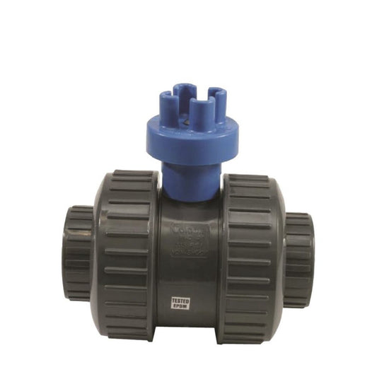 Slo-Close Full Block True Union Ball Valve PVC 1 in. with EPDM O-Ring