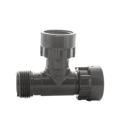 Dura Single Port Manifold Tee 1 in. Swivel x MIPT x Swivel with O-Ring