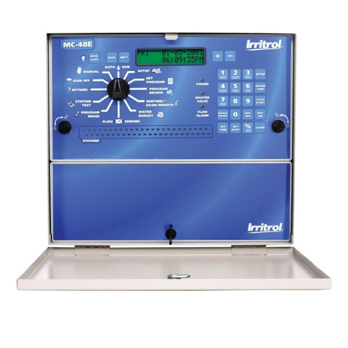 Irritrol  MC-4E  MC-E (Blue) Series Controller 4 Station Outdoor Steel Wall Mount Cabinet