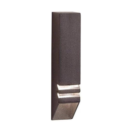 Kichler15066AZT   Louvered Down Rail Light - Architectural Bronze Finish, 6.5W T5 LED, Warm White 2700K, 12V, Wall Mount, 6 in. Length, 1 Lamp.