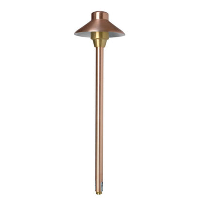 Unique 6 in. Illuminator Path Light 12 in. Riser Copper Housing Natural Copper Finish 2W 3000K LED