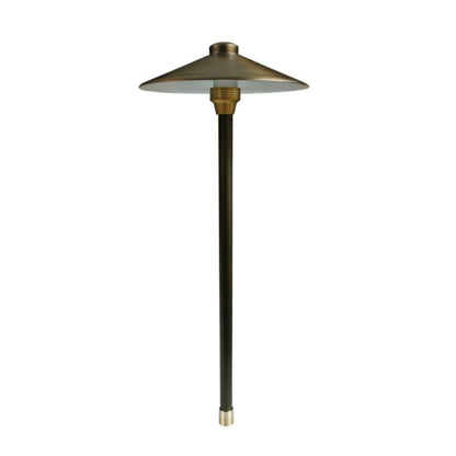 Unique C12-NL  12 in. Centaurus Path Light 24 in. Riser Brass Housing Weathered Brass Finish No Lamp