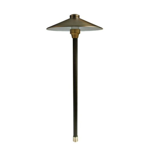 Unique C12-NL  12 in. Centaurus Path Light 24 in. Riser Brass Housing Weathered Brass Finish No Lamp
