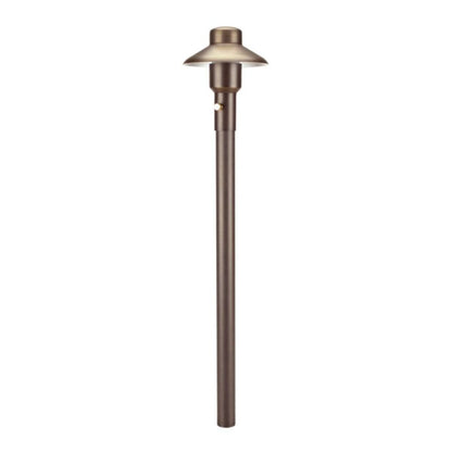 Unique M4-NL 4 in. Mercury Path Light 12 in. Riser Brass Housing Weathered Brass Finish No Lamp