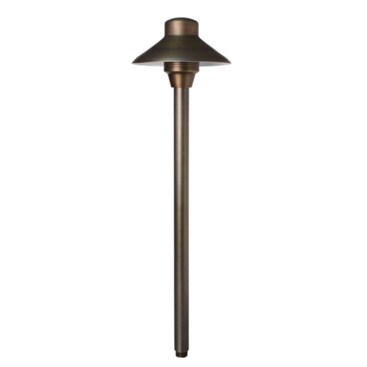 Unique L6-NL-P  6 in. Lancer Path Light 12 in. Riser Brass Housing Weathered Brass Finish No Lamp Painted