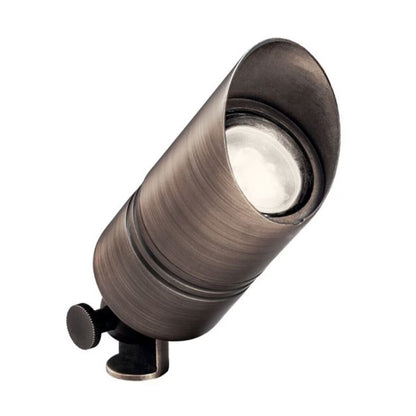 Kichler -15475CBR-15475 LED Up Light Centennial Brass Housing 12V, No Lamp Included - 35W MR16 Compatible, Ground Mount, Dimensions 5-1/5 in. x 2-1/4 in.