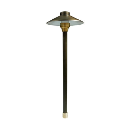UniqueC8-12-L27    8 in. Centaurus Path Light 12 in. Riser Brass Housing Weathered Brass Finish 2W 2700K LED