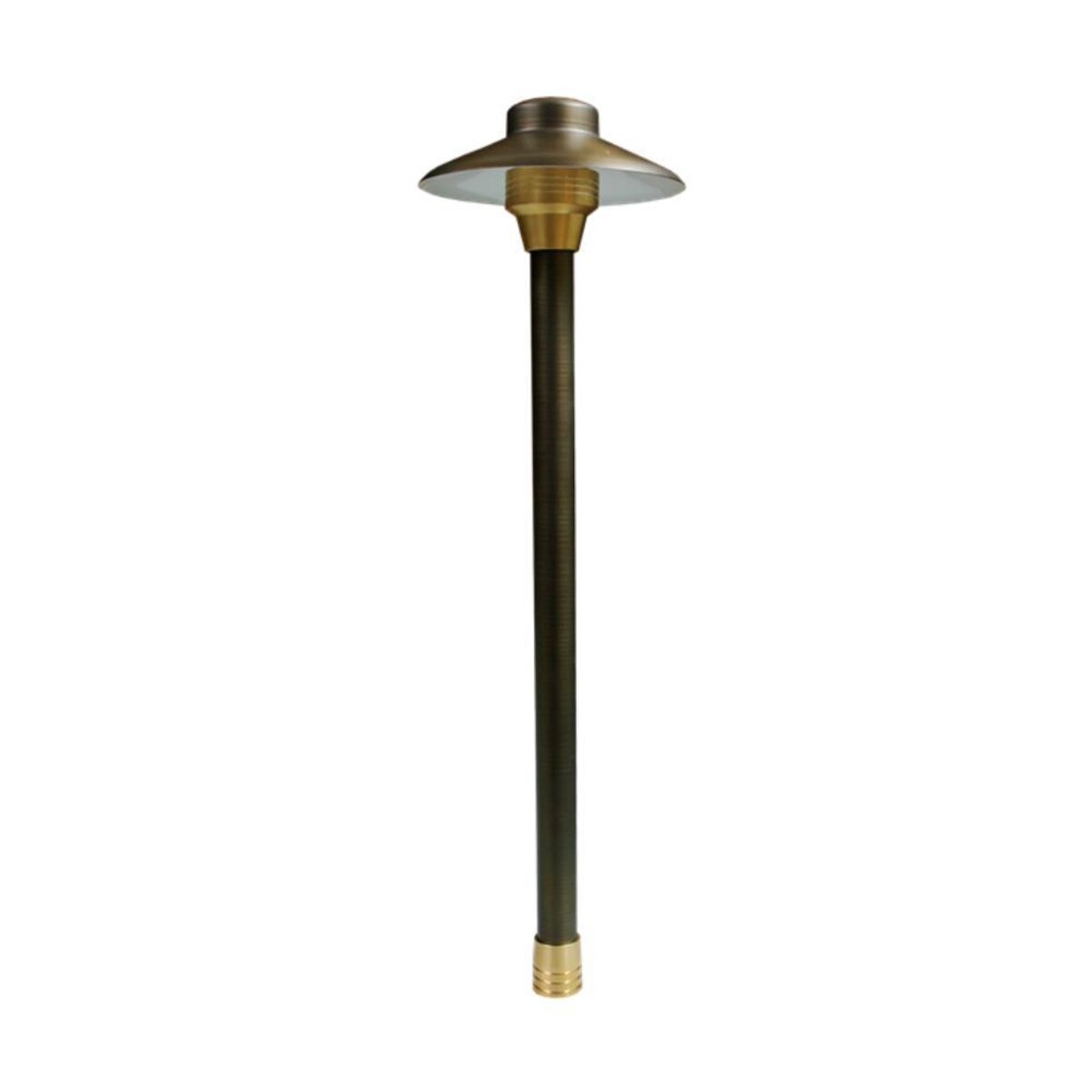 Unique C6-12-L27 6 in. Centaurus Path Light 12 in. Riser Brass Housing Weathered Brass Finish 2W 2700K LED