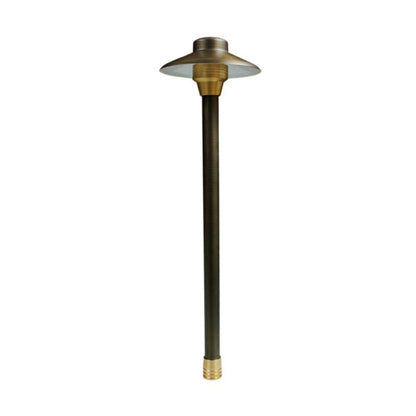 Unique C6-12-L27 6 in. Centaurus Path Light 12 in. Riser Brass Housing Weathered Brass Finish 2W 2700K LED