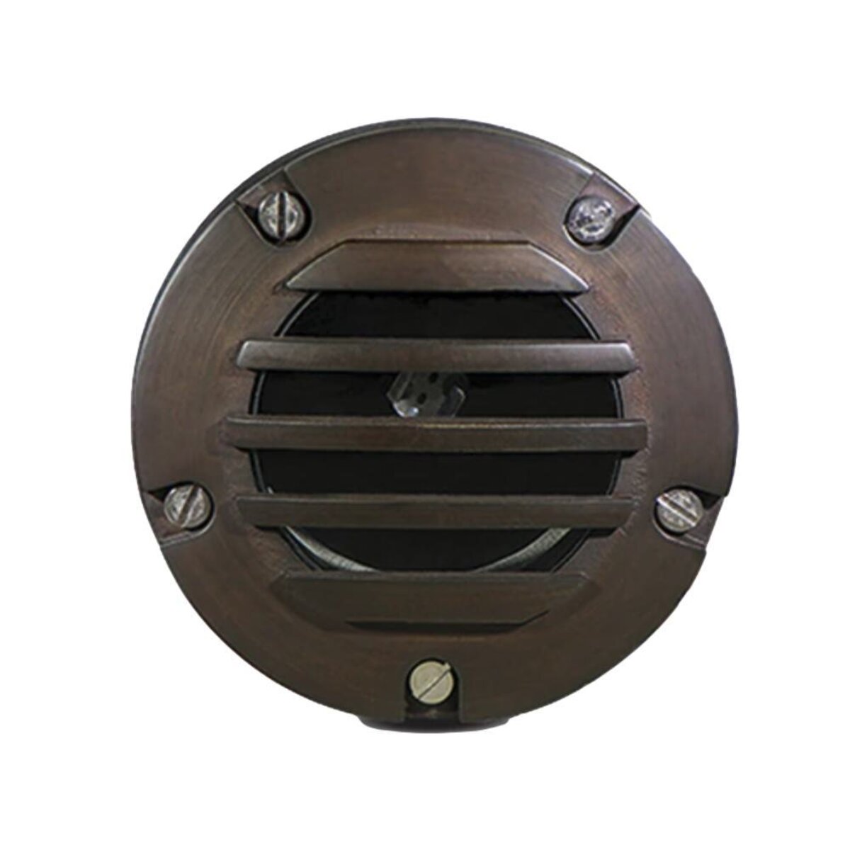 Pro-Trade  PT-IG2-BS-NL IG2  In-Ground Light Antique Brass Finish Louvered Cover MR16 Bi-Pin Socket 12V LED, 2700K Warm White, 5 in. x 5 in.