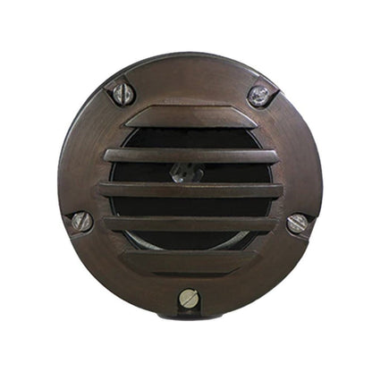 Pro-Trade  PT-IG2-BS-NL IG2  In-Ground Light Antique Brass Finish Louvered Cover MR16 Bi-Pin Socket 12V LED, 2700K Warm White, 5 in. x 5 in.