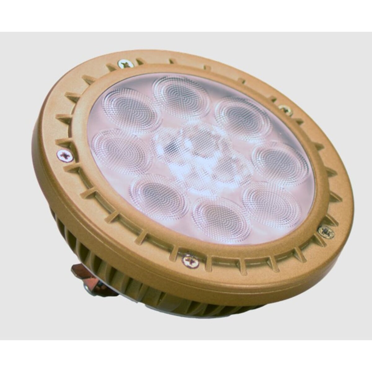 Unique Flex Gold Vivid Series PAR36 LED Lamp 10W 40 Degree 2700K Warm White Color Changing, 800 Lumens, Dimmable, Gold Finish