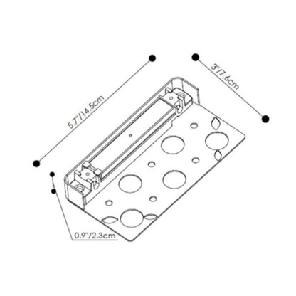 Pro-Trade LL2 5.7 in. Ledge Light Gray Finish w/ Removable LED Module 0.8W 100 Lumen 2700K