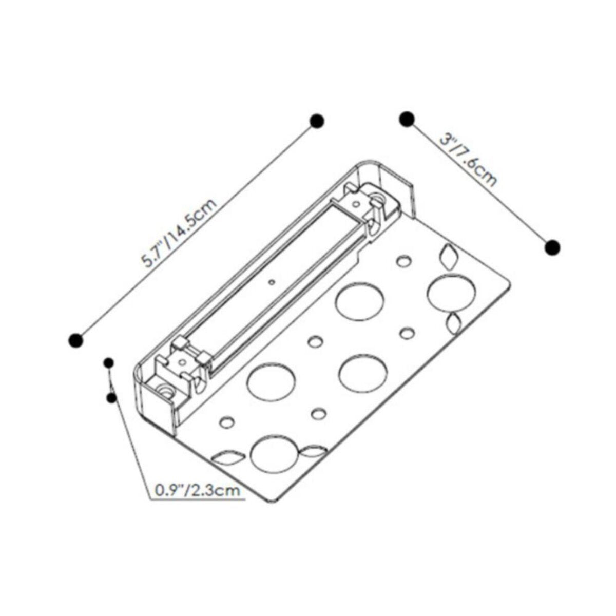 Pro-Trade LL2 5.7 in. Ledge Light Gray Finish w/ Removable LED Module 0.8W 100 Lumen 2700K