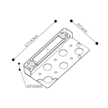 Pro-Trade LL2 5.7 in. Ledge Light Gray Finish w/ Removable LED Module 0.8W 100 Lumen 2700K