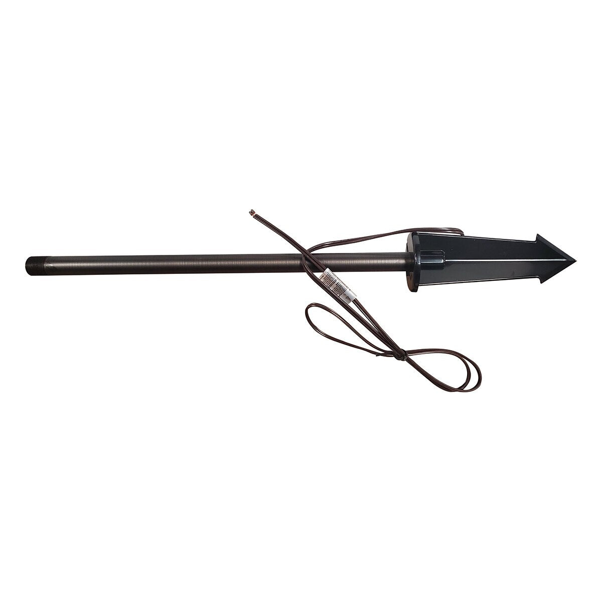 Dauer Solid Brass 18" Path Light Stem with Stake for Enhanced Outdoor Lighting Solutions - Brass Finish, 5 ft. Wire Length, 18 AWG Wire Size