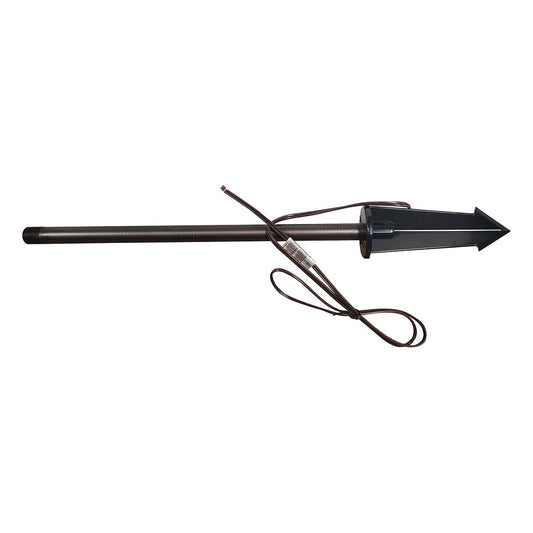 Dauer Solid Brass 18" Path Light Stem with Stake for Enhanced Outdoor Lighting Solutions - Brass Finish, 5 ft. Wire Length, 18 AWG Wire Size