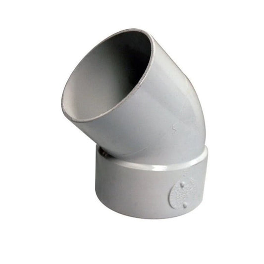 4 PVC 45 Street Elbow Spt X Hub White NDS -4P03ST