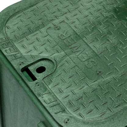 NDS Pro-Spec Valve Box Rectangle 14 in. x 19 in. x 12 in.H Green Box/Green Lid Overlapping ICV