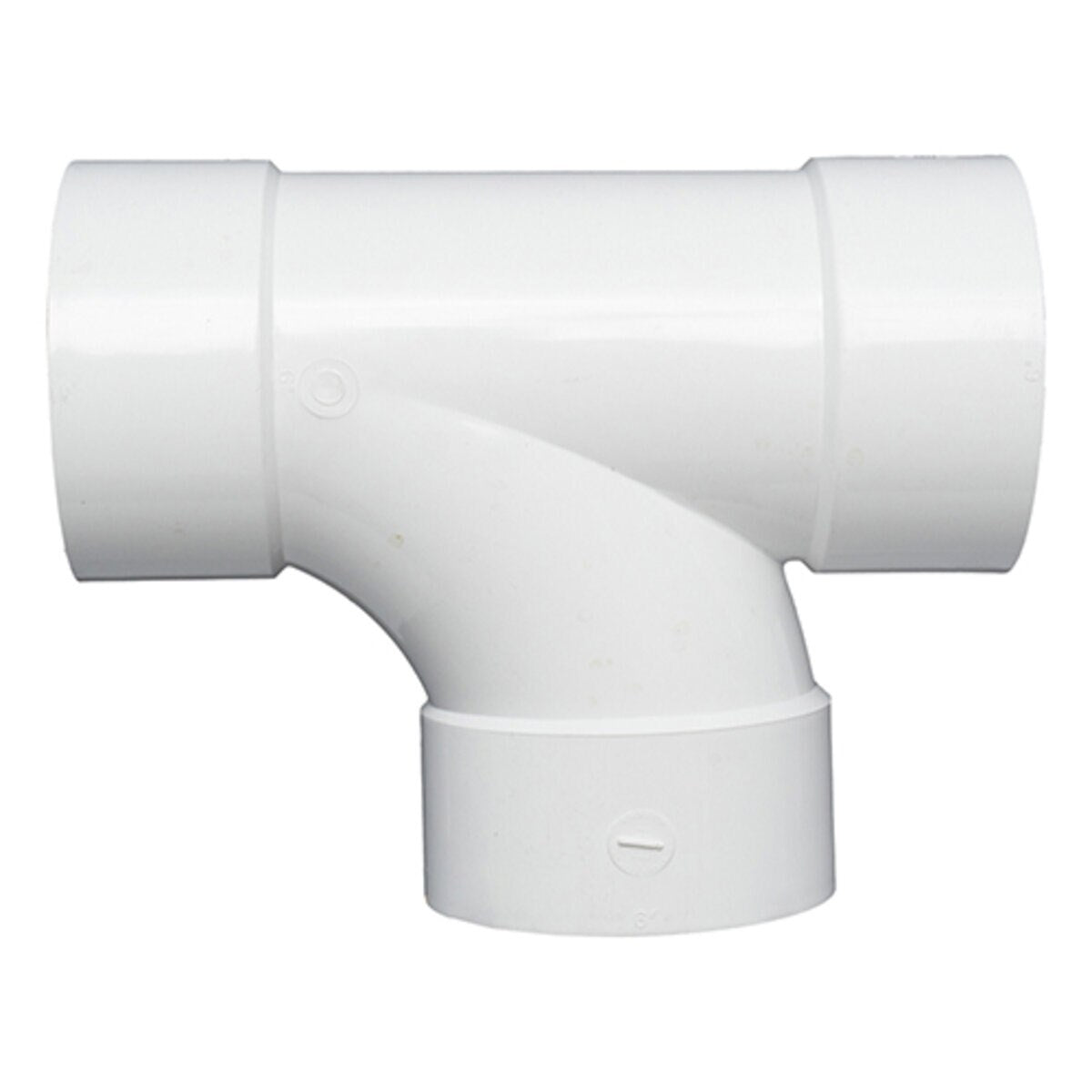 6P09 -NDS PVC Sanitary Tee HUB x HUB x HUB White 6 in.