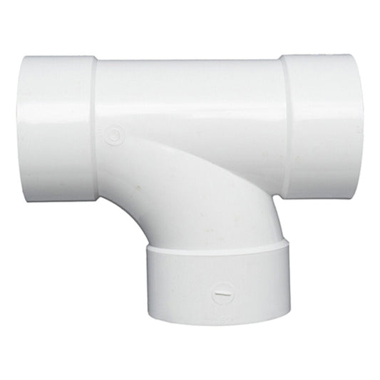 6P09 -NDS PVC Sanitary Tee HUB x HUB x HUB White 6 in.