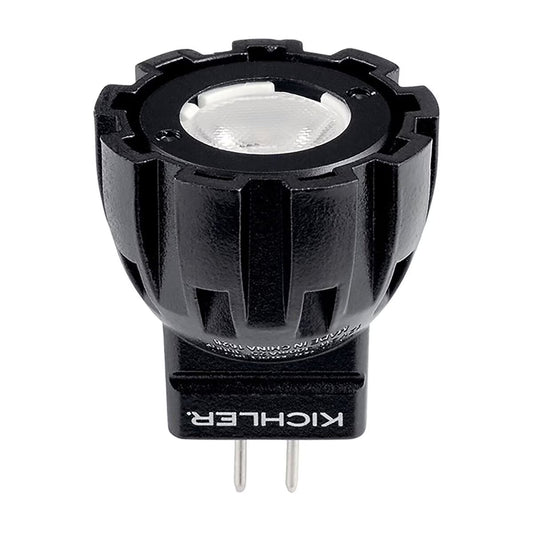18156  Kichler Professional Series LED MR8 Lamp, Black Finish, 1.5W, 2700K, 60 Degree Beam Angle, 1.5 in. Height, Low Voltage 12V