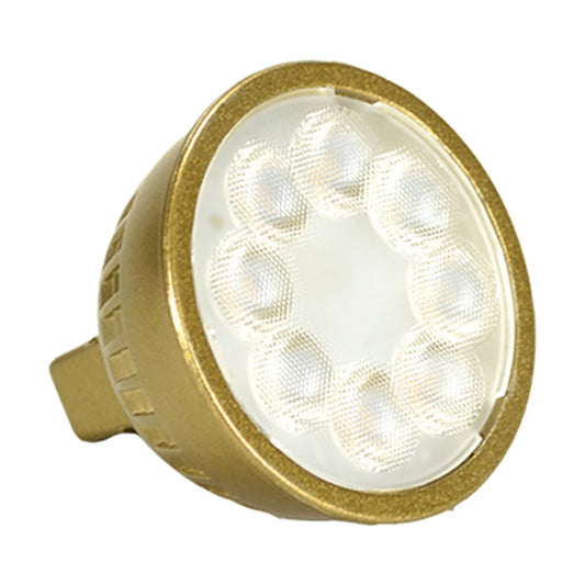 Unique Flex Gold Series MR16 LED Lamp 5W Dimmable Bi-Pin Base with Vivid CCT Changing (2700K - 3000K) - 410 Lumens, 40° Beam Angle, Gold Finish