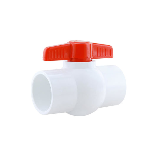 Matco Economy Ball Valve PVC White 1 1/4 in. Threaded