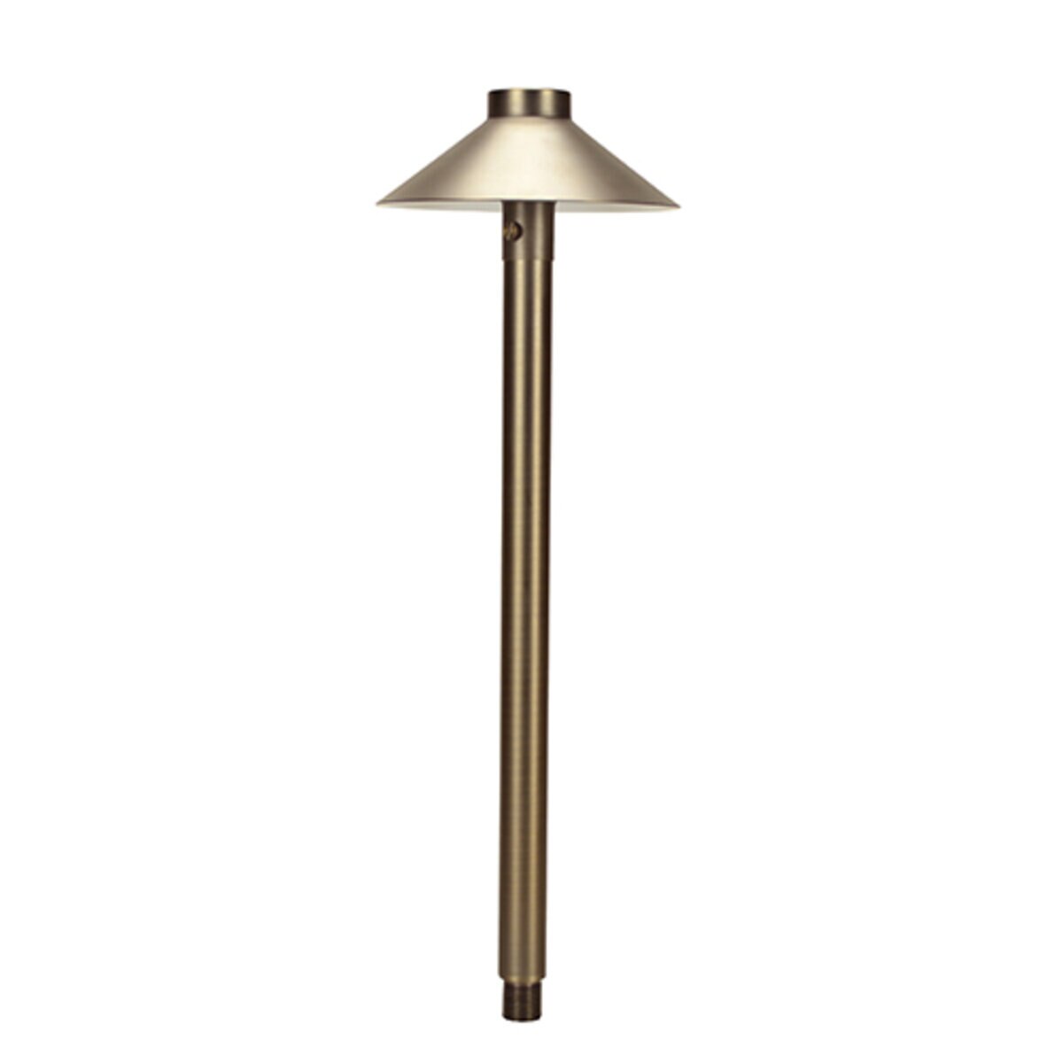 Unique FISS-L130-WB   Fission Path Light 15 in. Riser Brass Housing Weathered Brass Finish 1W 3000K LED