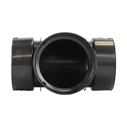 ADS HDPE Corrugated External Snap Tee Black 3 in.
