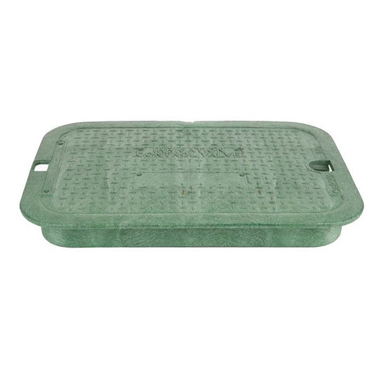Carson Jumbo Valve Box Extension Lid Spec Grade 1220 Green 15 in. x 21.5 in.