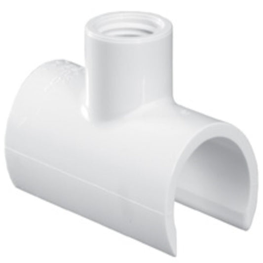 464-131 -Sch 40 PVC Snap-On Saddle Tee 1 in. x 3/4 in. Snap-On x FIPT
