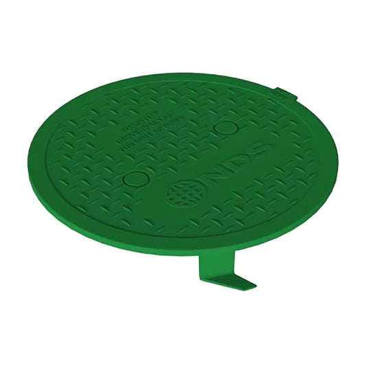 NDS 6 in. Round SureFit Universal Valve Box Lid Green Lid Only