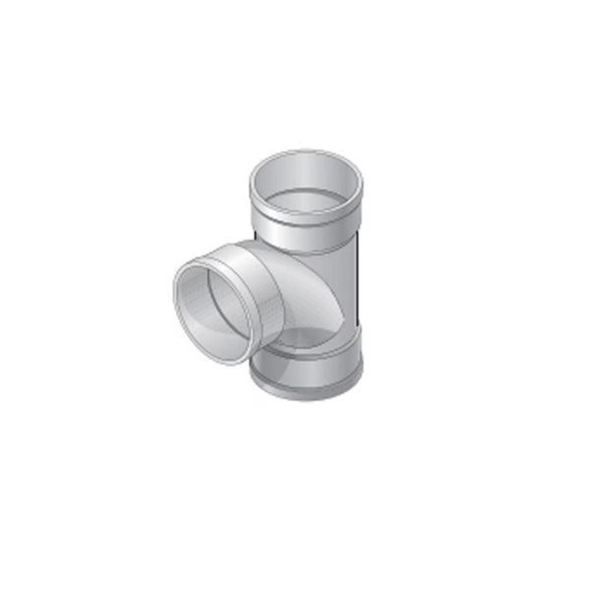 4P09  -NDS PVC Sanitary Tee HUB x HUB x HUB White 4 in.