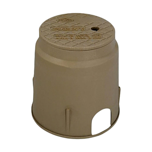 Carson Econo TrussT Round Valve Box w/ Twist Cover Tan ICV 6 in.