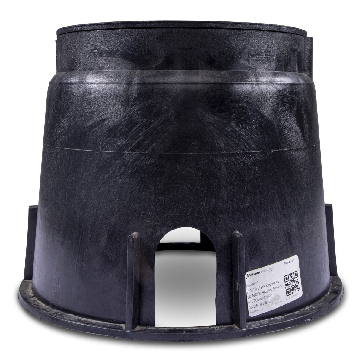 10" RD BLK BODY AND LID W/BOLT RECLAIMED WATER DO NOT DRINK ENGLISH AND SPANISH WITH INTERNATIONAL SYMBOL