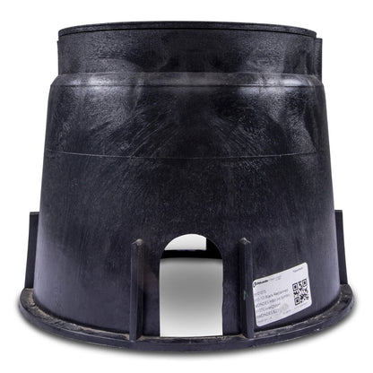 10" RD BLK BODY AND LID W/BOLT RECLAIMED WATER DO NOT DRINK ENGLISH AND SPANISH WITH INTERNATIONAL SYMBOL