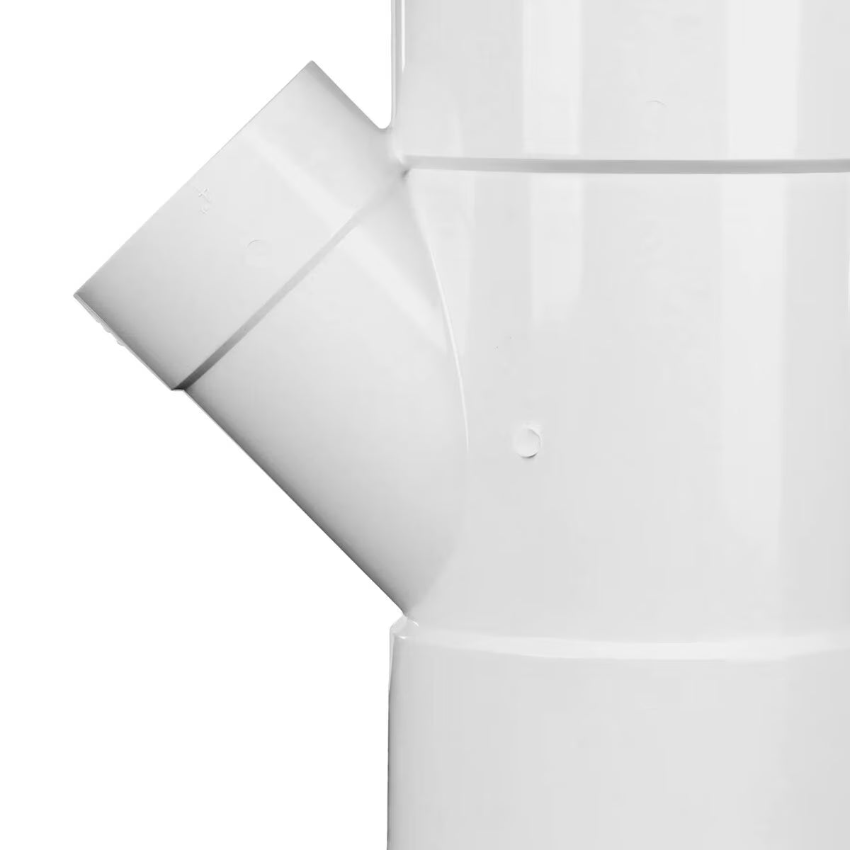 64P08  -NDS PVC S&D 45 Deg. Street Wye HUB x HUB x HUB White 6 in. x 4 in.