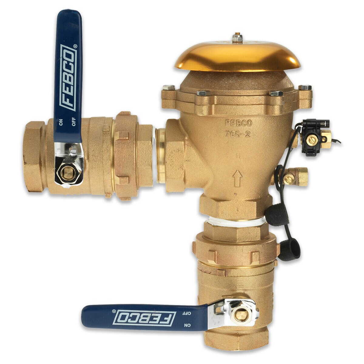 T765HUB  FEBCO U765 Pressure Vacuum Breaker w/ Unions 2 in. Bronze w/ Freeze Sensing Capability (Sensing Upgrade Kit Sold Separately) | T765HUB