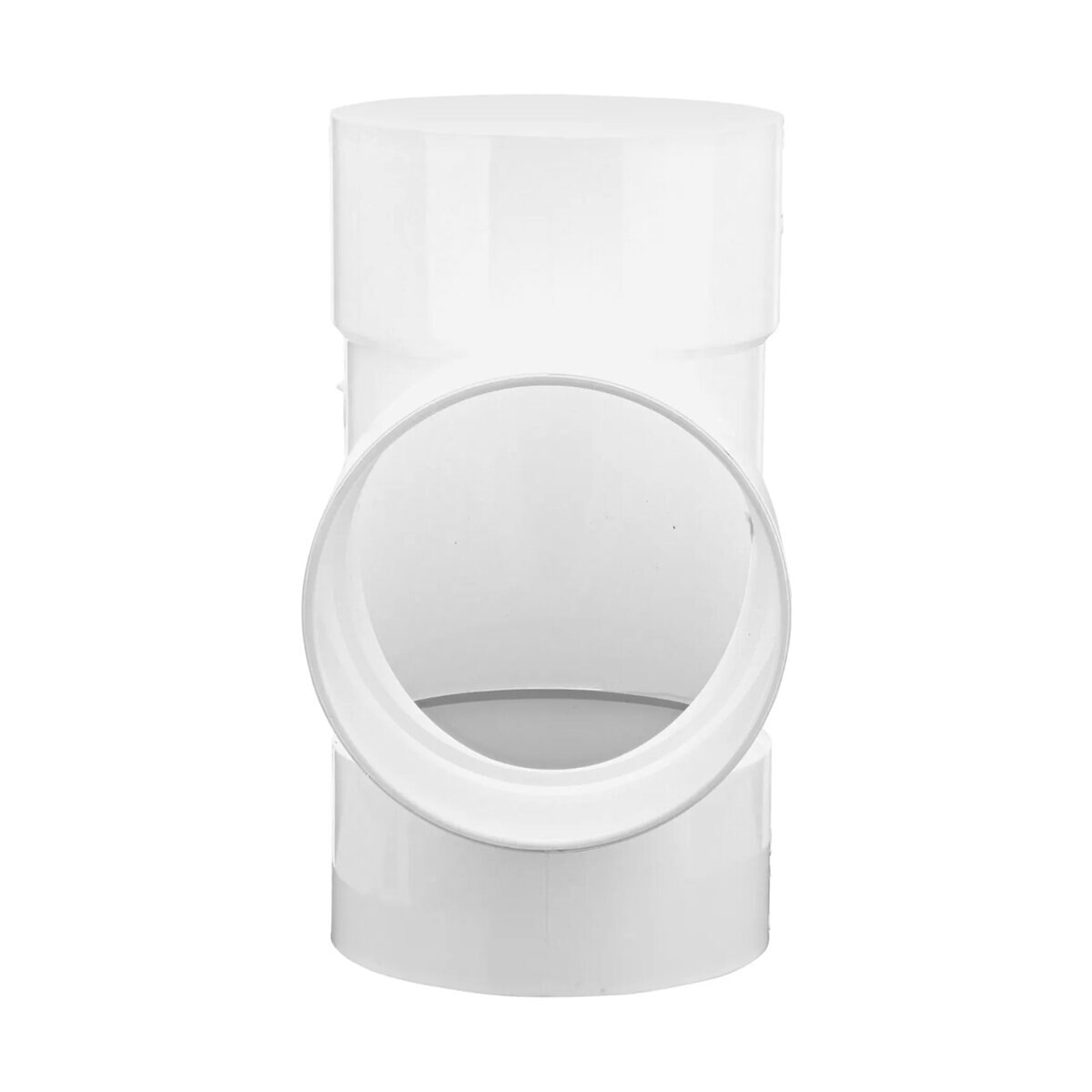 6P01  -NDS PVC S&D Tee HUB x HUB x HUB White 6 in.